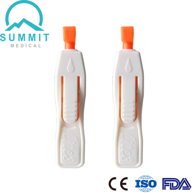 aiguille de bistouri de sécurité de profondeur de 21G 1.8mm avec l'essai rapide dégrossi d'activation de bouton poussoir