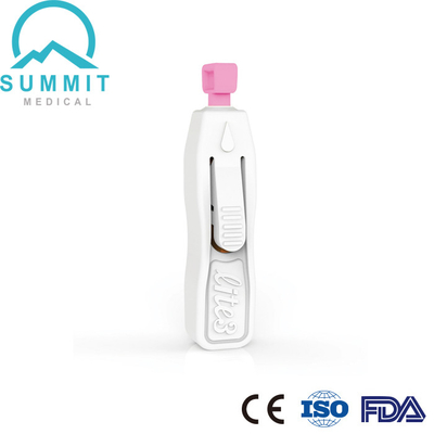 Bistouris à usage unique de sûreté automobile pour les diagnostics 21G 2.4mm 100/Box rose de Vitro