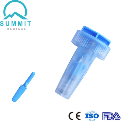 Bistouri stérile de bouton poussoir 28G 1.6mm pour l'essai de glucose sanguin