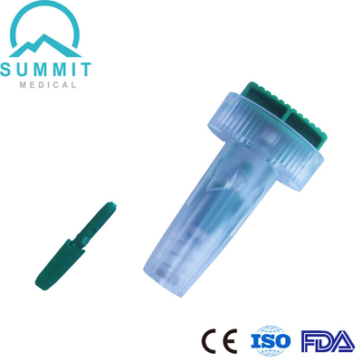 Bistouri de sécurité activé par bouton 21G 1.8mm pour l'échantillonnage confortable de sang