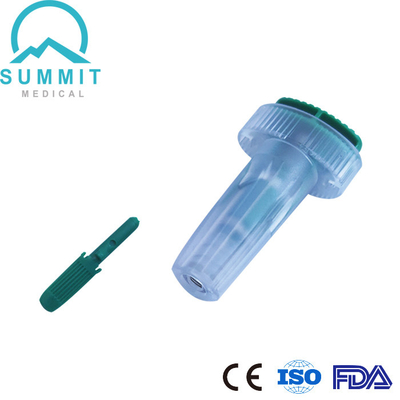 Bistouri de sécurité activé par bouton 21G 1.8mm pour l'échantillonnage confortable de sang