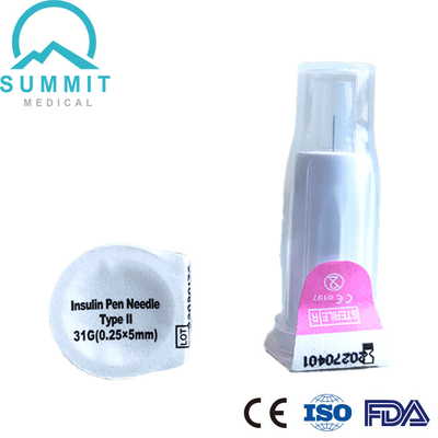 Insuline escamotable Pen Needle 31G 5mm de sécurité avec fermer à clef le système pour Max Protection