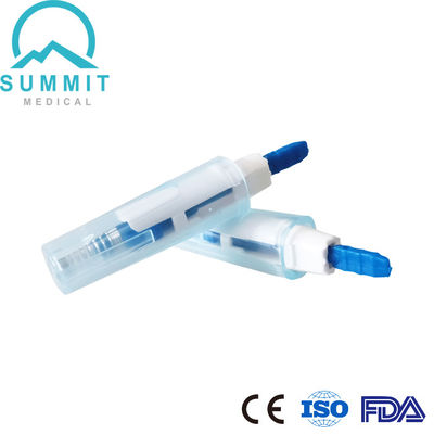 Dispositif de lancet de sécurité mini avec aiguille verrouillée automatiquement 30G 1,5 mm bleu