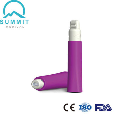 Lancet de sécurité pour diabétiques avec aiguille à triple cloison 28G Profondeur 1,8 mm