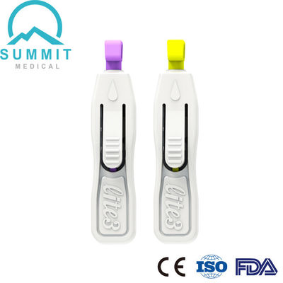 Un bouton de qualité innovante, une lancette de sang 26G 28G, une profondeur de 1,8 mm.