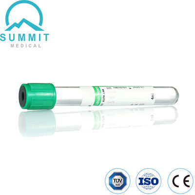 Tuyaux de sang verts avec héparine sodique ou additif d'héparine au lithium, 4 ml