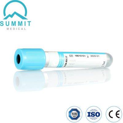 2.7 ml de tube de citrate de sodium, haut bleu clair, avec 3,2% d'additif de citrate de sodium