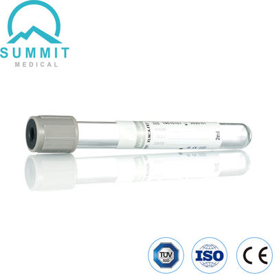2 ml de tube à glucose, haut gris, additif de fluorure de sodium avec K2EDTA