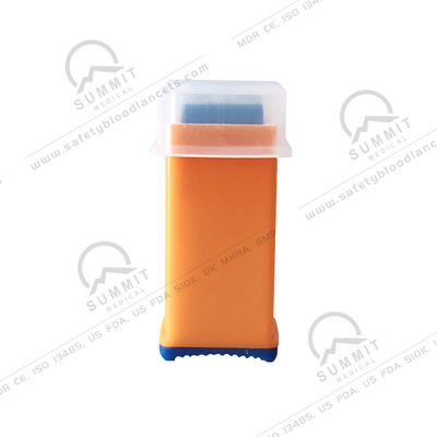 Aiguille de lancet de sécurité ultra-affûtée 21G avec profondeur de perforation 2,2 mm