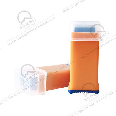 Aiguille de lancet de sécurité ultra-affûtée 21G avec profondeur de perforation 2,2 mm