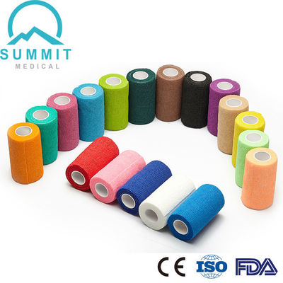 Bandage cohésif élastique non tissé, bandage de premiers secours de 10cmX4.5m