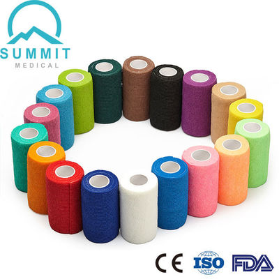 Bandage cohésif élastique non tissé, bandage de premiers secours de 10cmX4.5m