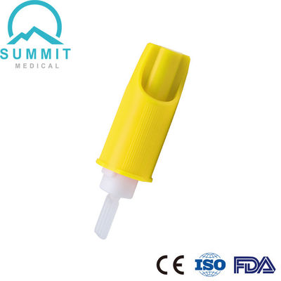 Morceaux jaunes stériles de l'aiguille 26G 1.6MM de bistouri de sécurité de collection de sang 100 par boîte