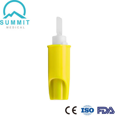 Morceaux jaunes stériles de l'aiguille 26G 1.6MM de bistouri de sécurité de collection de sang 100 par boîte