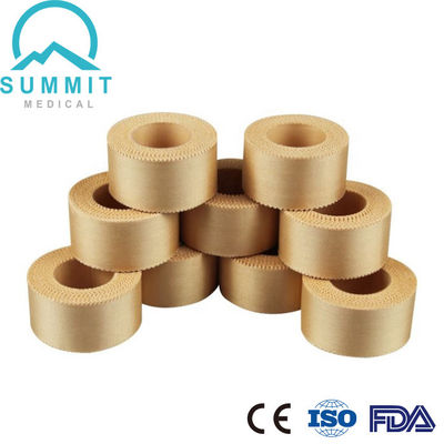 2.5cmX5m Tan Silk Surgical Adhesive Plaster avec la bobine en plastique