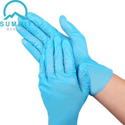 Gants jetables médicaux d'examen de nitriles bleus 240mm