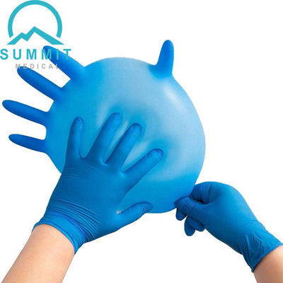 Bleu 3,5 MIL Disposable Examination Gloves, gants médicaux libres d'examen de nitriles de latex