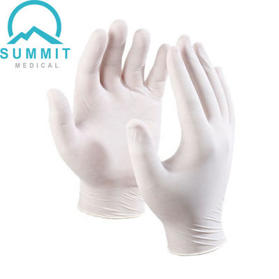les gants jetables médicaux d'examen de 0.08mm, saupoudrent les gants chirurgicaux de latex stérile libre
