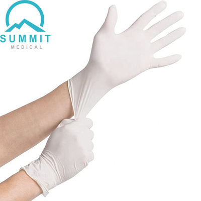 les gants jetables médicaux d'examen de 0.08mm, saupoudrent les gants chirurgicaux de latex stérile libre