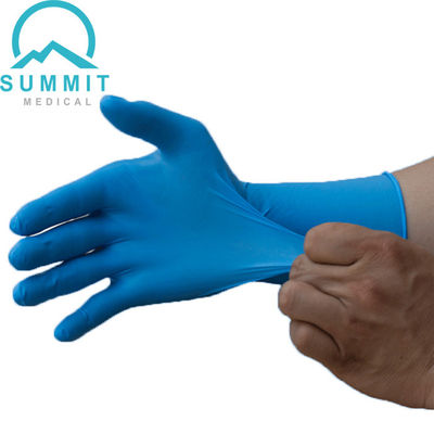 Gants médicaux texturisés libres d'examen de nitriles du latex EN455