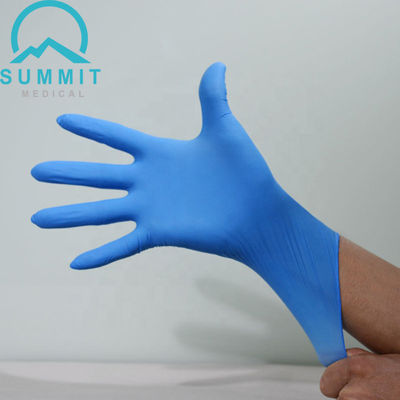 ASTM D6319 a donné à 4 une consistance rugueuse Mil Nitrile Disposable Examination Gloves