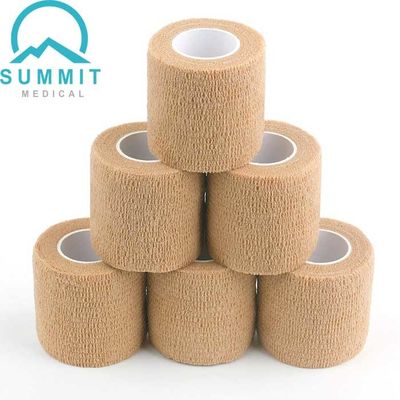 L'enveloppe 2 de bandage de Tan Color Nonwoven Self Adherent avance X petit à petit 5 yards