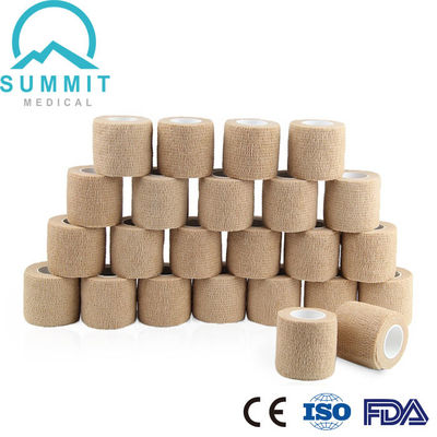 L'enveloppe 2 de bandage de Tan Color Nonwoven Self Adherent avance X petit à petit 5 yards