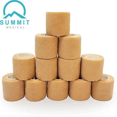 Bandage cohésif élastique 5cmx4.5m non-tissé hypoallergénique auto-adhésif