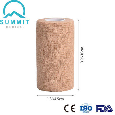 4 pouces X 5 yards auto-adhésif non-tissé de Tan Elastic Cohesive Bandage
