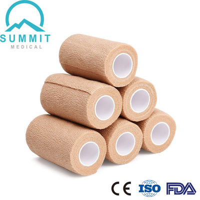 4 pouces X 5 yards auto-adhésif non-tissé de Tan Elastic Cohesive Bandage