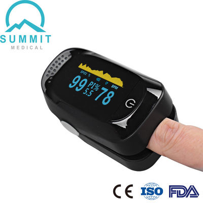 Plein oxymètre médical noir d'impulsion de bout du doigt d'OLED FDA pour l'usage de bien-être