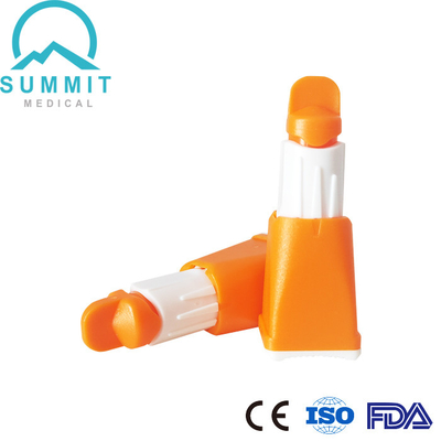 Orange réglable du bistouri de sécurité d'arrangements multiples de profondeur 28G 1.3mm/1.8mm/2.3mm