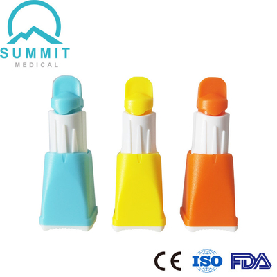 Le gamma a stérilisé les bistouris à usage unique 23G 26G 28G de sécurité avec 3 profondeurs réglables