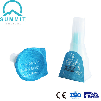 Aiguilles stériles médicales d'injection pour l'insuline 30G X 5/16&quot; 0.3x8mm